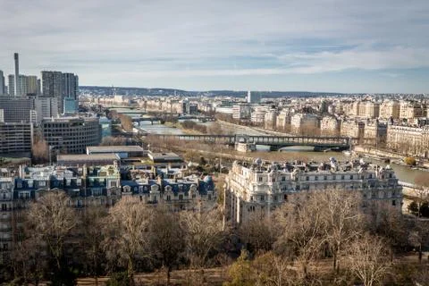 View over the rooftops of Paris Foto stock