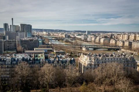 View over the rooftops of Paris Foto stock