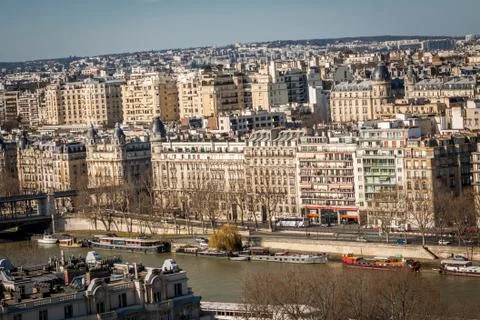 View over the rooftops of Paris Foto stock