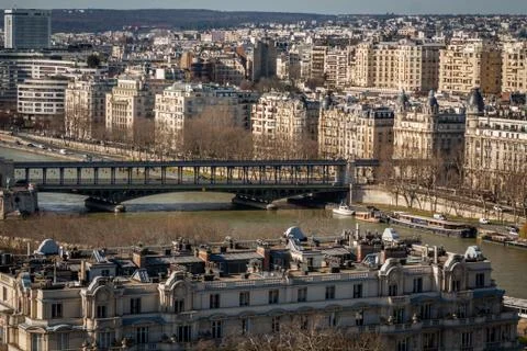 View over the rooftops of Paris Foto stock