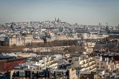 View over the rooftops of Paris Stockfoto's