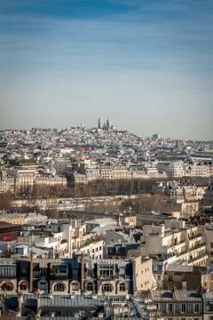View over the rooftops of Paris Foto stock