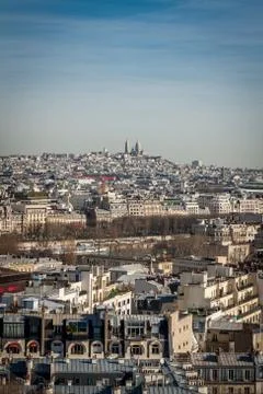 View over the rooftops of Paris Stockfoto's