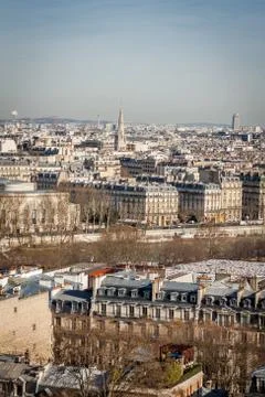 View over the rooftops of Paris Stockfoto's