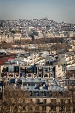 View over the rooftops of Paris Stock Photos