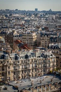 View over the rooftops of Paris Foto stock