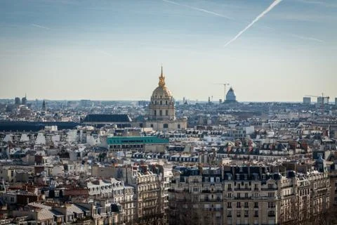 View over the rooftops of Paris 库存照片