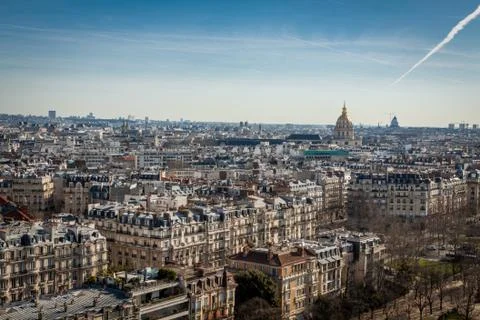View over the rooftops of Paris Foto stock