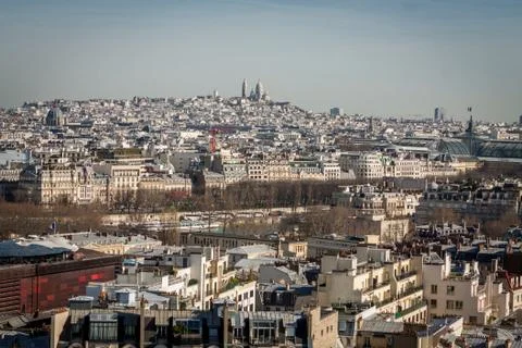 View over the rooftops of Paris Foto stock