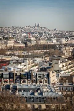 View over the rooftops of Paris Foto stock