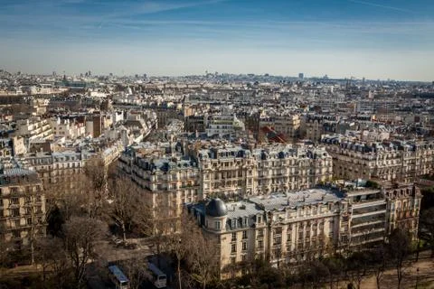 View over the rooftops of Paris Foto stock