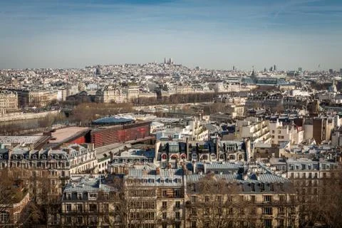 View over the rooftops of Paris Stockfoto's