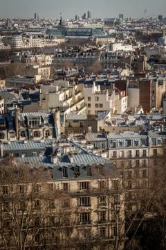 View over the rooftops of Paris 库存照片