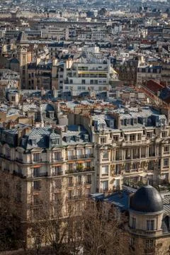 View over the rooftops of Paris Foto stock