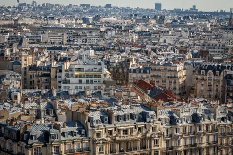 View over the rooftops of Paris Foto stock