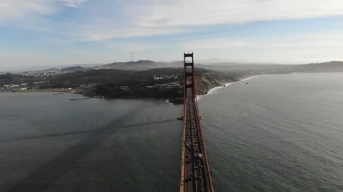 View Over San Francisco golden gate Stock Footage