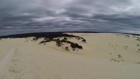 View over sand dune system in Western Australia Stock Footage 70939445