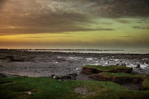 View over the sea in the netherlands Stock Photos