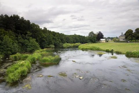 View over the Semois river Stock Photos