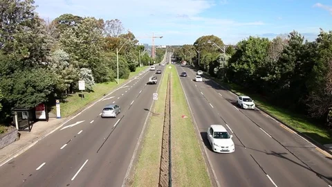 View over Silverwater Road Stock Footage 80504794