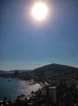 View over Split in Croatia 30.7.2015 Foto stock