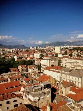View over Split in Croatia 30.7.2015 Foto stock