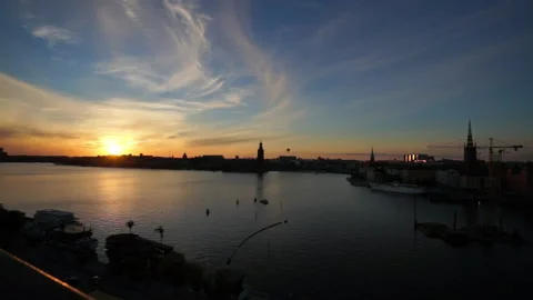 View over Stockholm Stock Footage 138376994