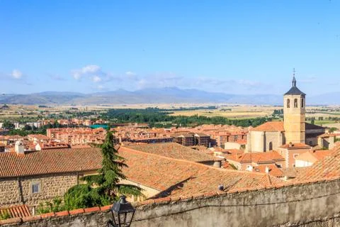 View over suburbs Foto stock