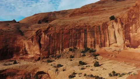 View over the sunny a red rock of mountain Zion National Park Utah US. Stock-Footage 171866614