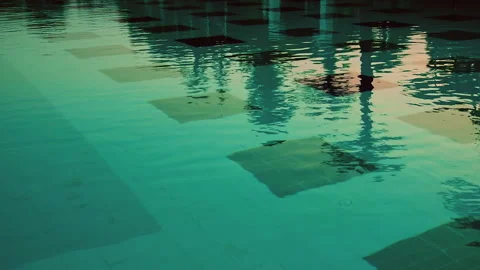 A view over swimming pool Stock Footage 145088808