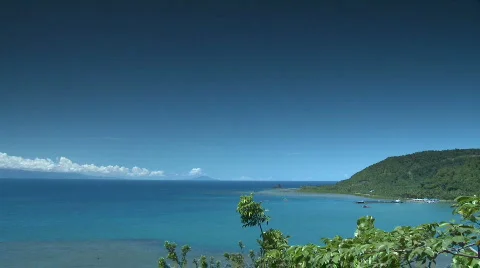 View over tropical bay 스톡 동영상 474826