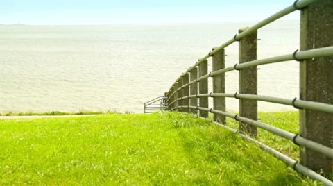 View over the Wadden Sea Stock Footage 8830609