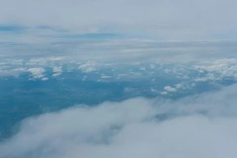 View over white cloud. cloudscape of sky Stock Photos