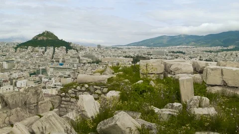 View Overlooking Athens Greece Stock Footage 87120304