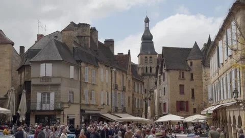 View overlooking the main square Stock Footage 292639326