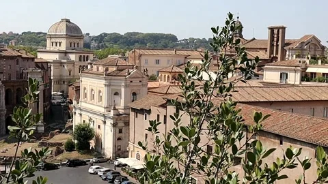 View Overlooking Rome Italy Stock Footage 139412217