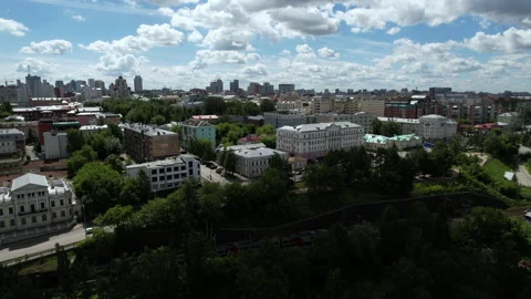 View overlooking the town Stock Footage 217584413