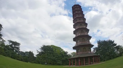 View of the pagoda in Kew gardens Stock Footage 63312596