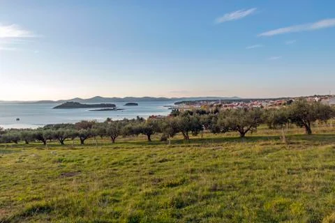 View of the Pakostane archipelago Stock Photos