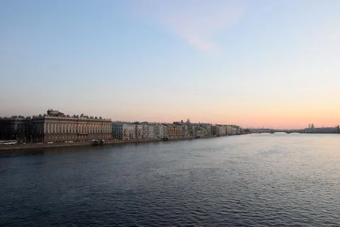 View of the Palace quay from Trinity bridge Stock Photos
