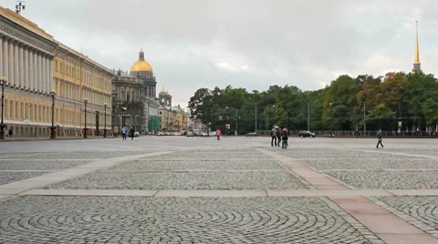 View from the Palace Square Stock Footage 8796494