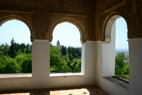 View at palace through arches Stock Photos