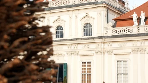 View on palace in Vienna, Austria Stock Footage 87516335