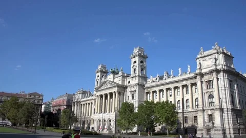 View with palaces in budapest Stock Footage 101370290