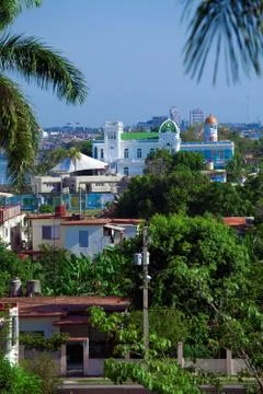 View from palacio de valle (1913-1917), cienfuegos, cuba Stock Photos