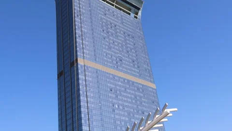 The View at The Palm building from below on a sunny day Stock Footage 327980363