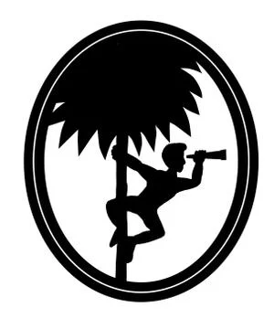 The view on the palm tree Stock Illustration