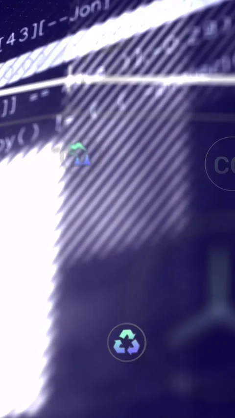 View panning up right, animated dashboard tracing chart, marking CO2 bubble to Stock Footage 332747841