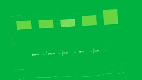 View panning starting HUD centering five bars sliding picker tiles trend on Video stock 333647400