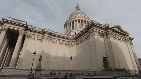 View of the Pantheon in Paris Stock Footage 126642004